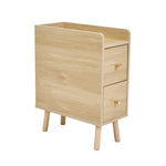 Breeins Modern Mdf Bedside Table With 2 Drawers