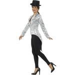 Sequin Tailcoat Jacket, Ladies | Small | Silver