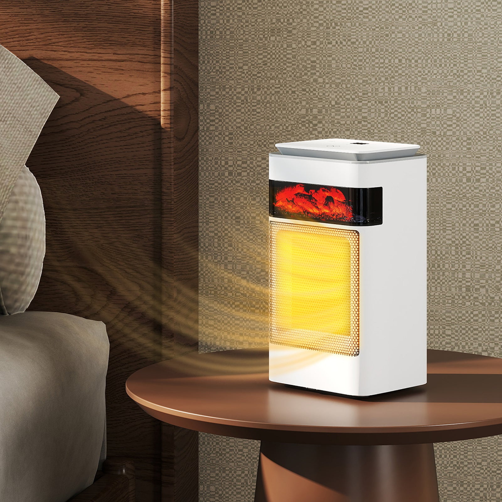 HOMCOM 1500w Fan Electric Heater With 3 Modes, Adjustable Thermostat, White
