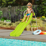 Wavy Slide, Freestanding Garden Slide With Climbing Ladder For 3-8 Years, Green