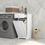 Bathroom Cabinet With 1/2 Laundry Baskets | Medium | White