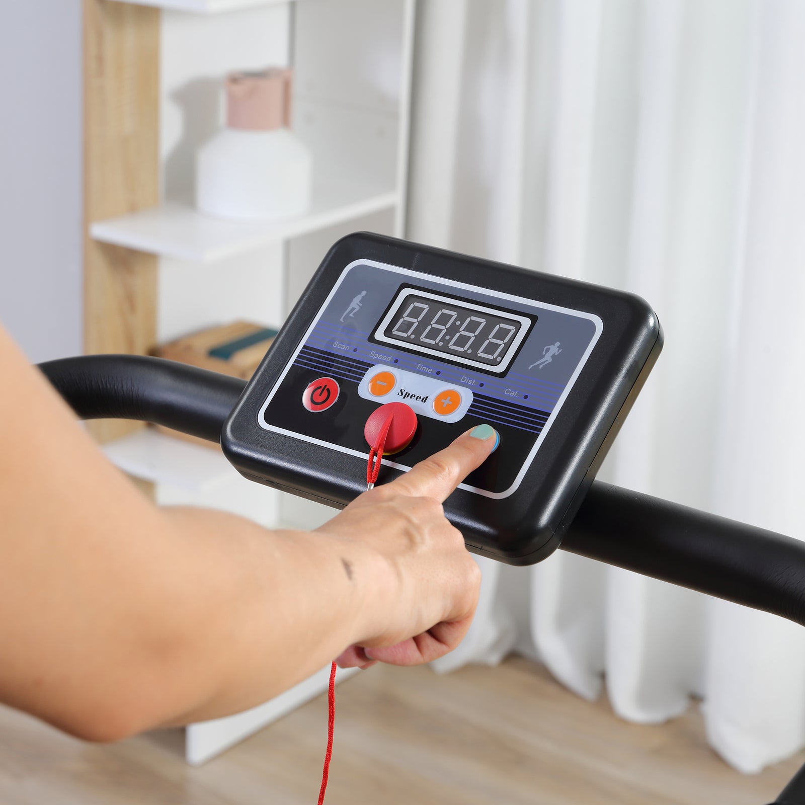 1-10km/h Folding Treadmill Home Running Fitness Machine