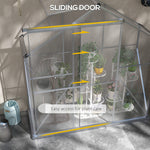 6x2.5ft Aluminium Polycarbonate Greenhouse | Silver