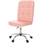 Curved Back Office Chair Adjustable | Pink