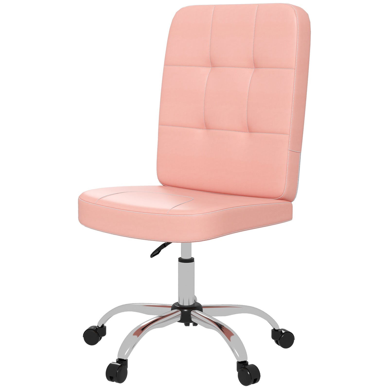 Curved Back Office Chair Adjustable | Pink