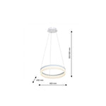 Ring 40cm Led Designer Pendant Lamp A Stunning Centrepiece Formed From A Hypnotic White Circular 24w(120w) Led Hoop