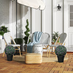 HOMCOM Set Of 2 Artificial Topiary Balls Indoor Outdoor Faux Boxwood Balls