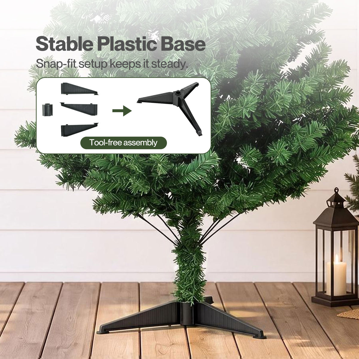 Santaco Christmas Tree 180cm Artificial Xmas Spruce 483 Pvc Tips Green