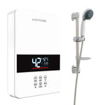 6kw Instant Electric Water Heater – Compact, Safe, Touch-controlled With Shower Kit | White