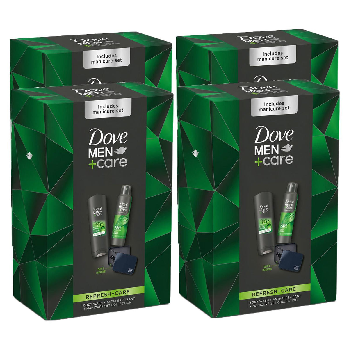 Men+care Refresh+care Duo & Manicure Kit Gift Set, 2 Piece Each | Set of 4