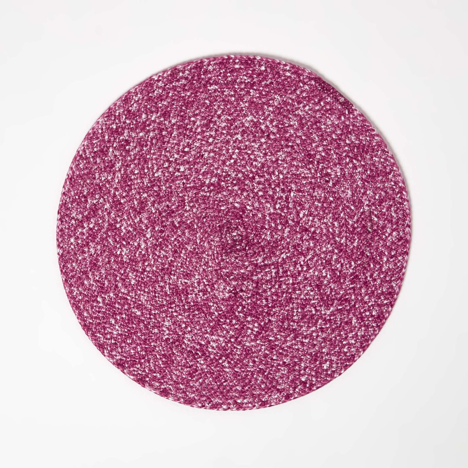 Handwoven Round Placemats Set Of 4 | 40cm | Pink