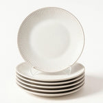 Reactive Cream Glaze Dinnerware Dinner Plate Set 26cm | Set-of-4 | Cream
