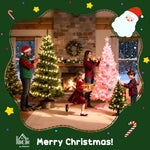 6/7/7.5ft Flocked Christmas Tree, Led Lights | 6ft | Green