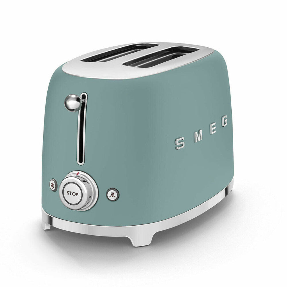 Tsf01 Matte 2 Slice Toaster + Tsbw01 Bun Warmer Set | Green