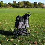 Pet Stroller With Rain Cover | Tartan