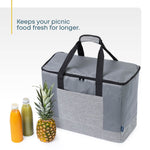 60l Insulated Cooler Bag With Strap | Grey