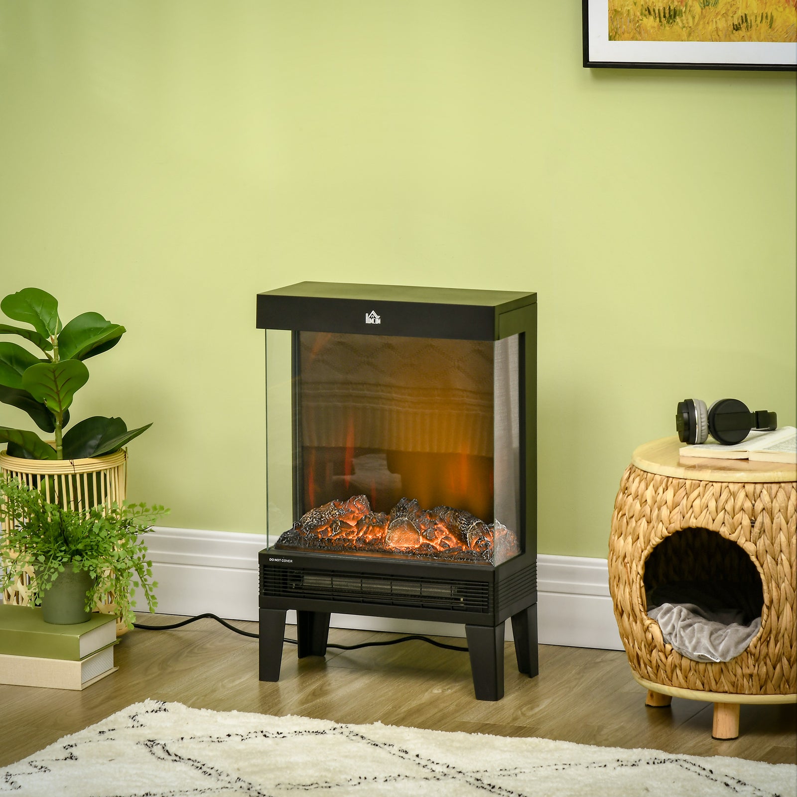 180 Degree Charming Electric Fireplace Heater Quiet