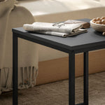 Coffee Table Set Square Nest Of Tables For Small Space | One Size | Black
