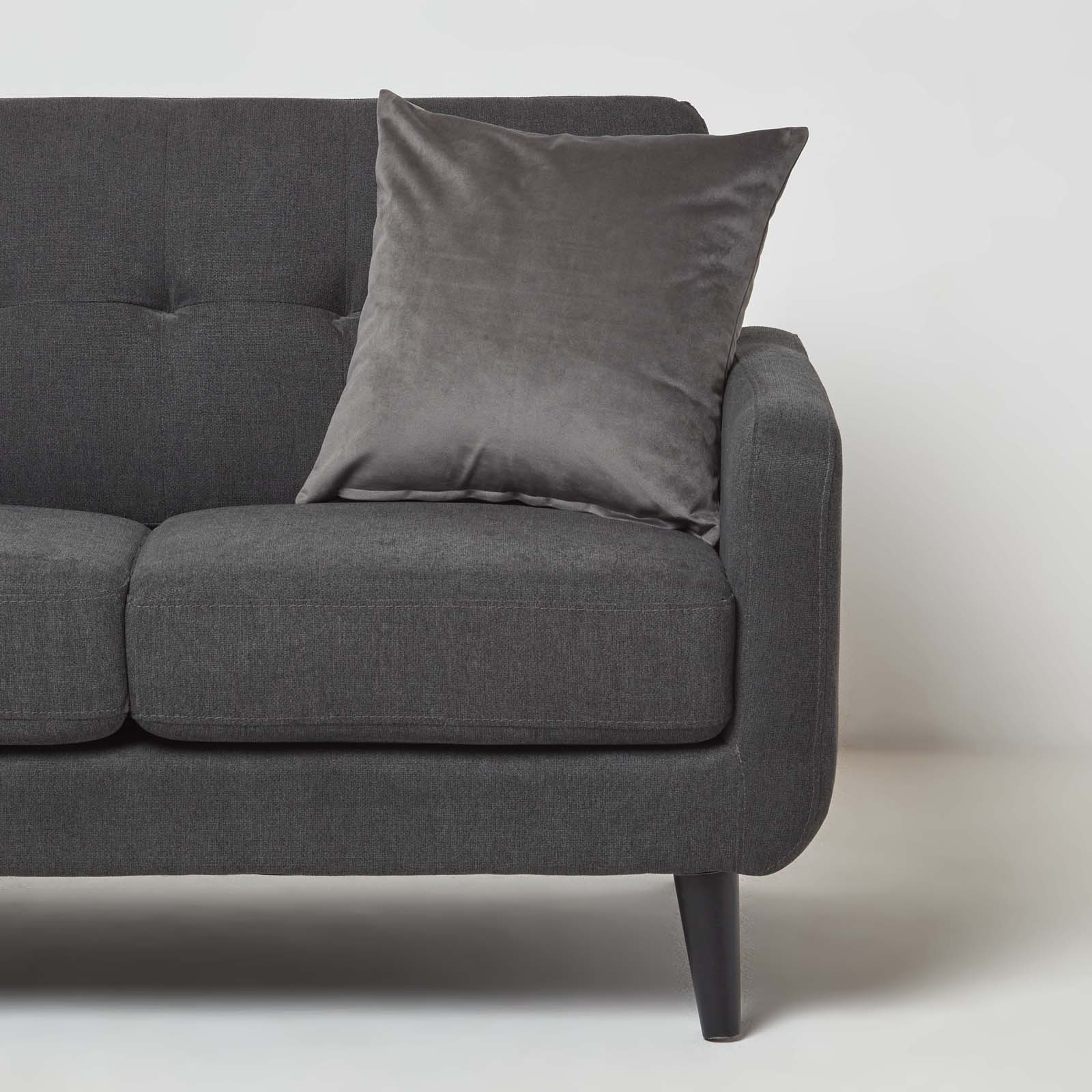 Velvet Cushion With Microfibre Insert | 45cm x 45cm | Grey