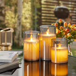 3pcs Flameless Led Candle Set With Remote Control