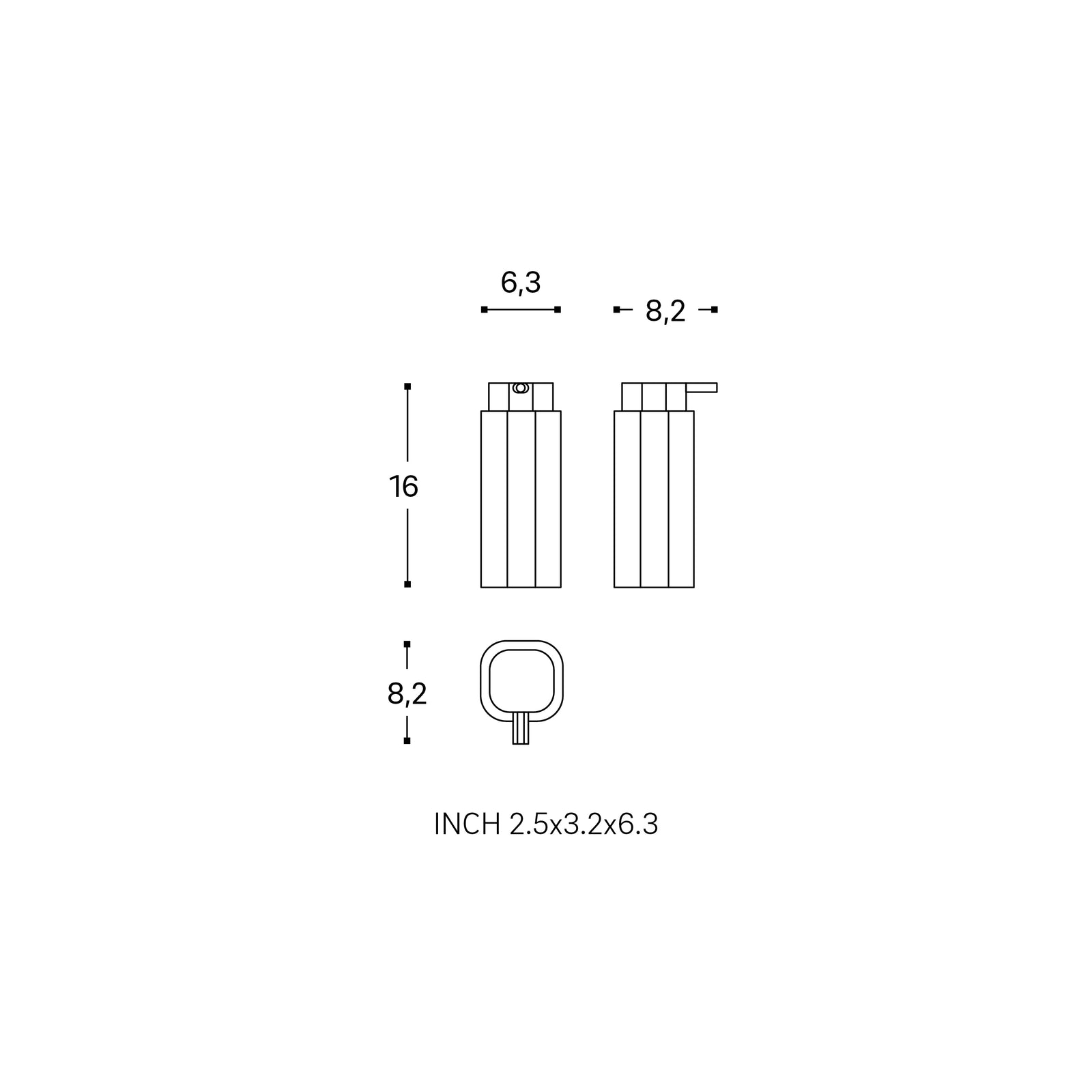 Soap Dispenser, 370ml Capacity, Chrome, Line Collection