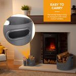 Livivo 3 Piece Fireplace Log & Kindling Storage Bucket Set