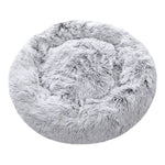 Dia 60cm Calming Donut Plush Dog Cuddler Bed Round Dog Bed | Large | Berkeley (Grey & White)