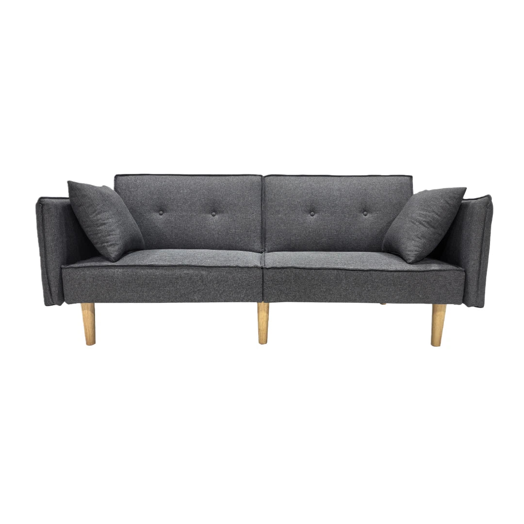 Finnley Two Seat Grey Sofa Bed | One Size | Grey