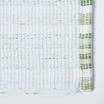 Handloomed Striped Cotton Bath Mat | 40 x 60cm | Green