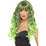 Siren Long Curly Wig With Fringe | Green