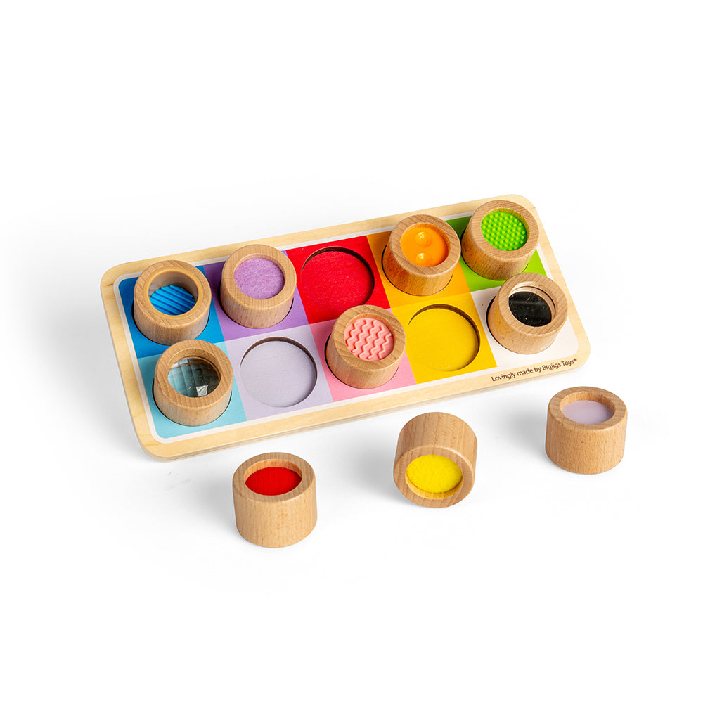 Wooden Sensory Board, Colour Matching Tray And Tubes