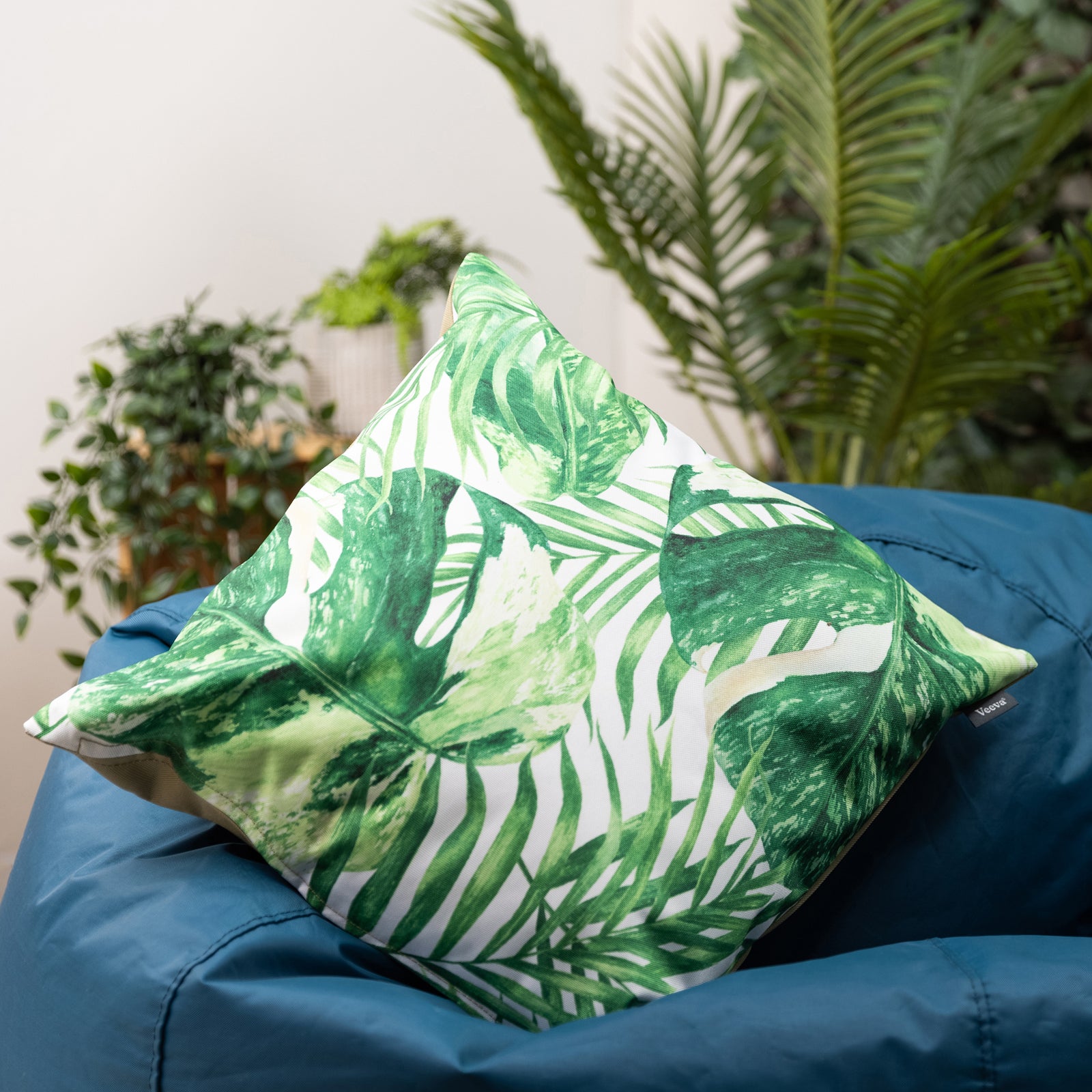 Floral Indoor Outdoor Cushion, Water Resistant