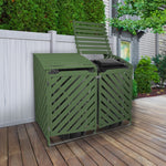 Double Wheelie Bin Storage | Green