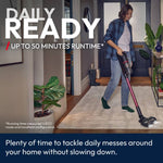 200w Cordless Stick Vacuum Cleaner With Anti-tangle Brush, Led Floor Lights, 50-min Runtime, Detachable Battery & Handheld Mode