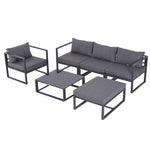 6pcs Garden Sectional Set W/ Coffee Table