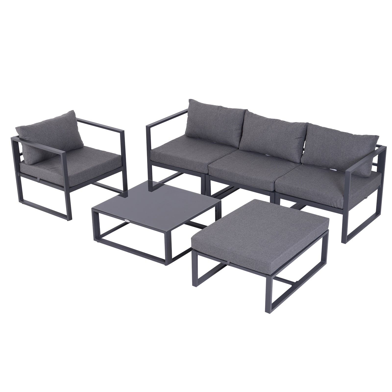 6pcs Garden Sectional Set W/ Coffee Table