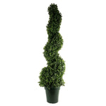 Artificial 125cm Uv Resistant Plastic New Boxwood Spiral Tree - 920 Leaves