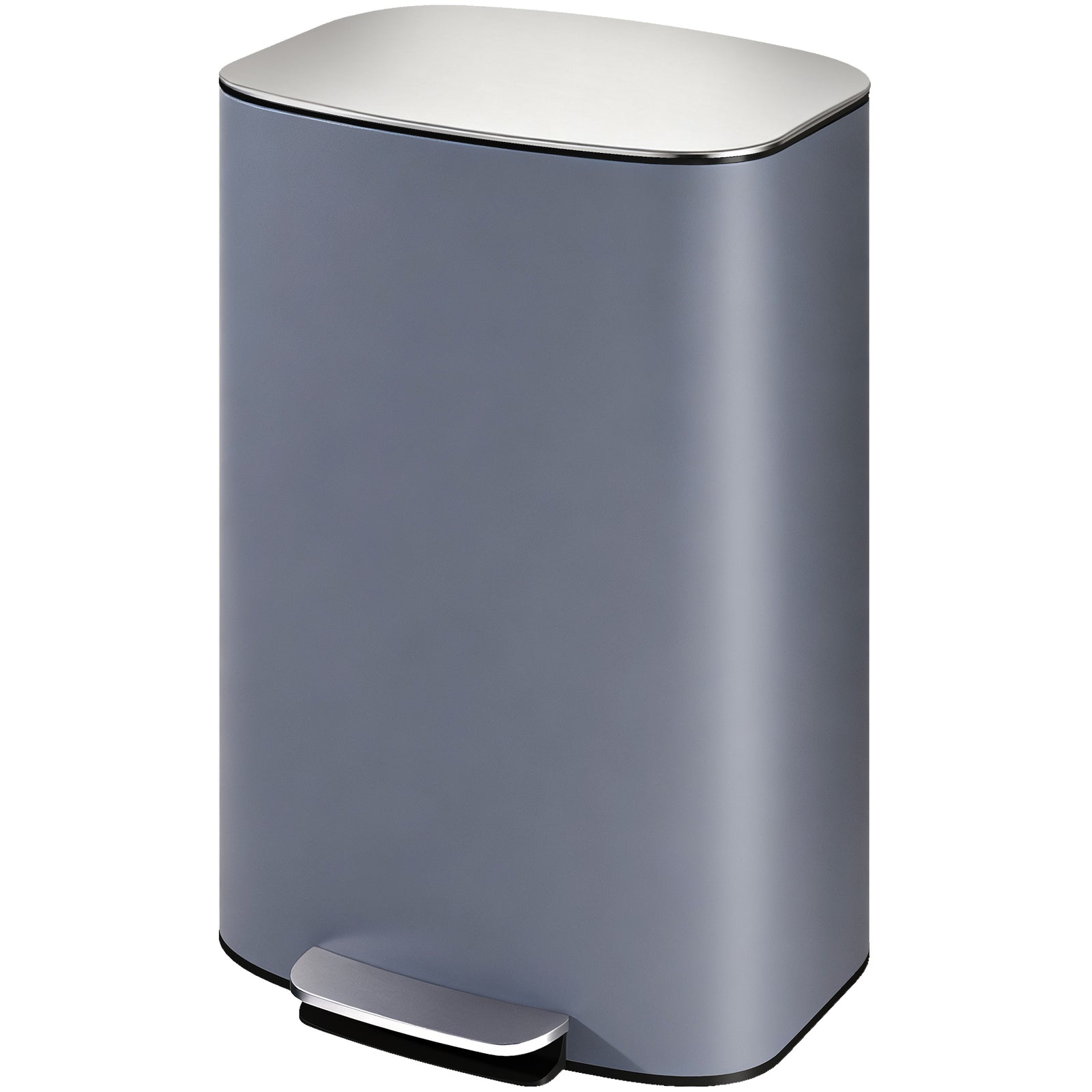 Pedal Bin With Soft-close Lid, 50l Kitchen Bin With Carry Handle | Grey