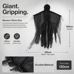 Yezi Halloween Decorations Grim Reaper 130cm Black Polyester Foam