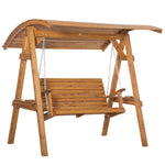 2 Seater Garden Swing Chair Canopy Swing Bench W/ Shade