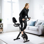 Folding Exercise Bike W/ Arm Bands And Hand Pulse Sensor | Black