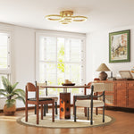 HOMCOM Modern 4-ring Flush Mount Ceiling Light, Led Ceiling Light