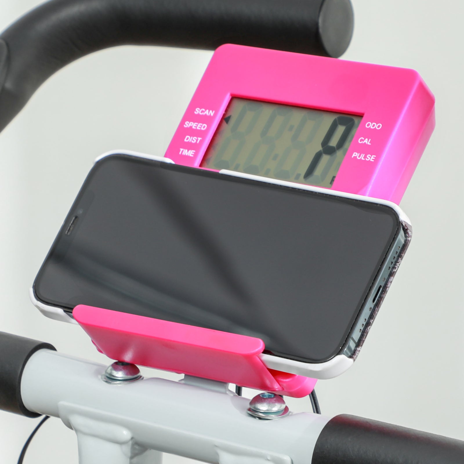 Folding Exercise Bike With 8-level Magnetic Resistance | Pink
