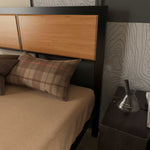 Double/king Bed Frame Steel Bed Base Headboard Rustic Brown | Double | Brown