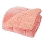 Weighted Super soft Sherpa fleece lining Blanket - Pink | King | Pink