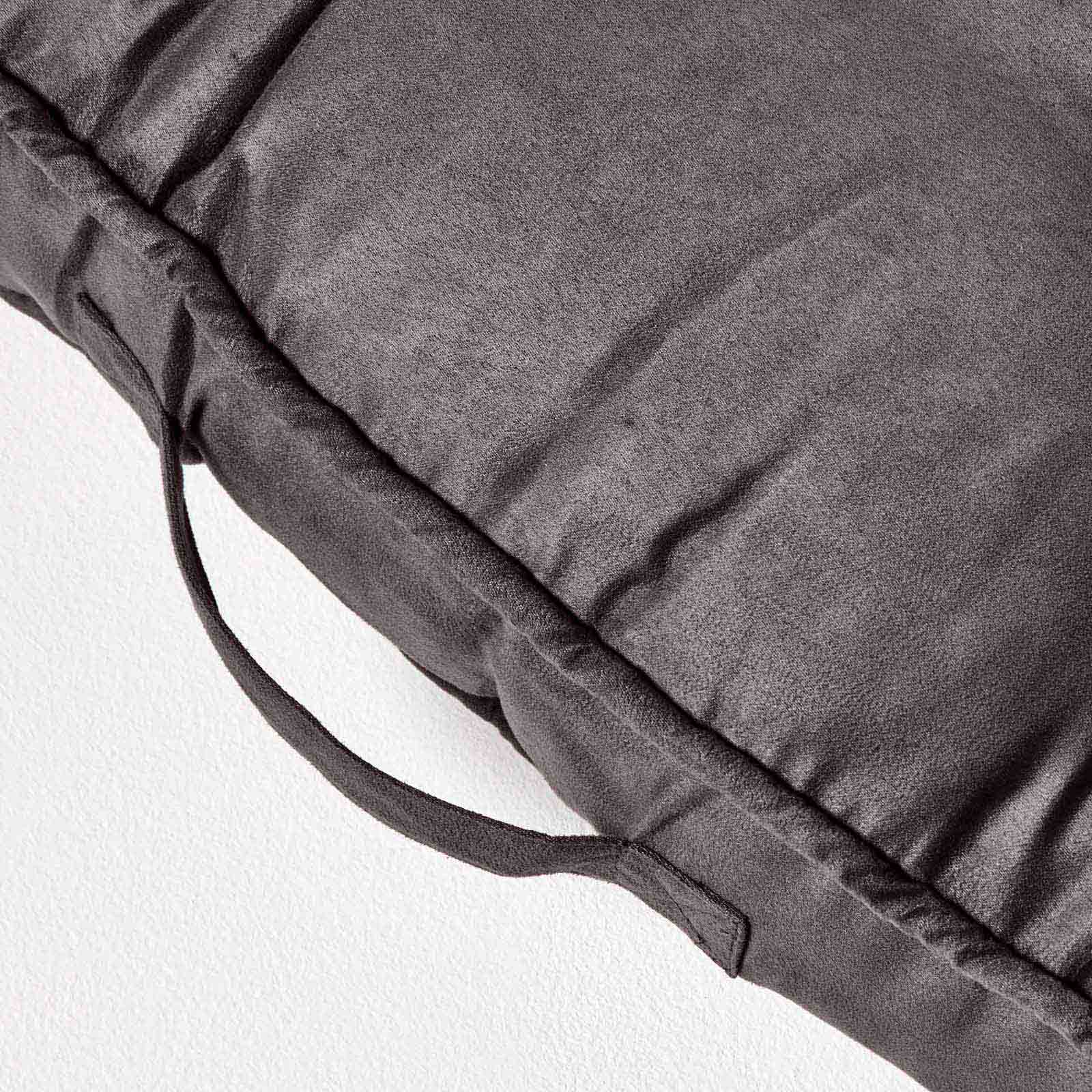 Faux Suede 2 Seater Booster Cushion | 50cm x 100cm | Grey