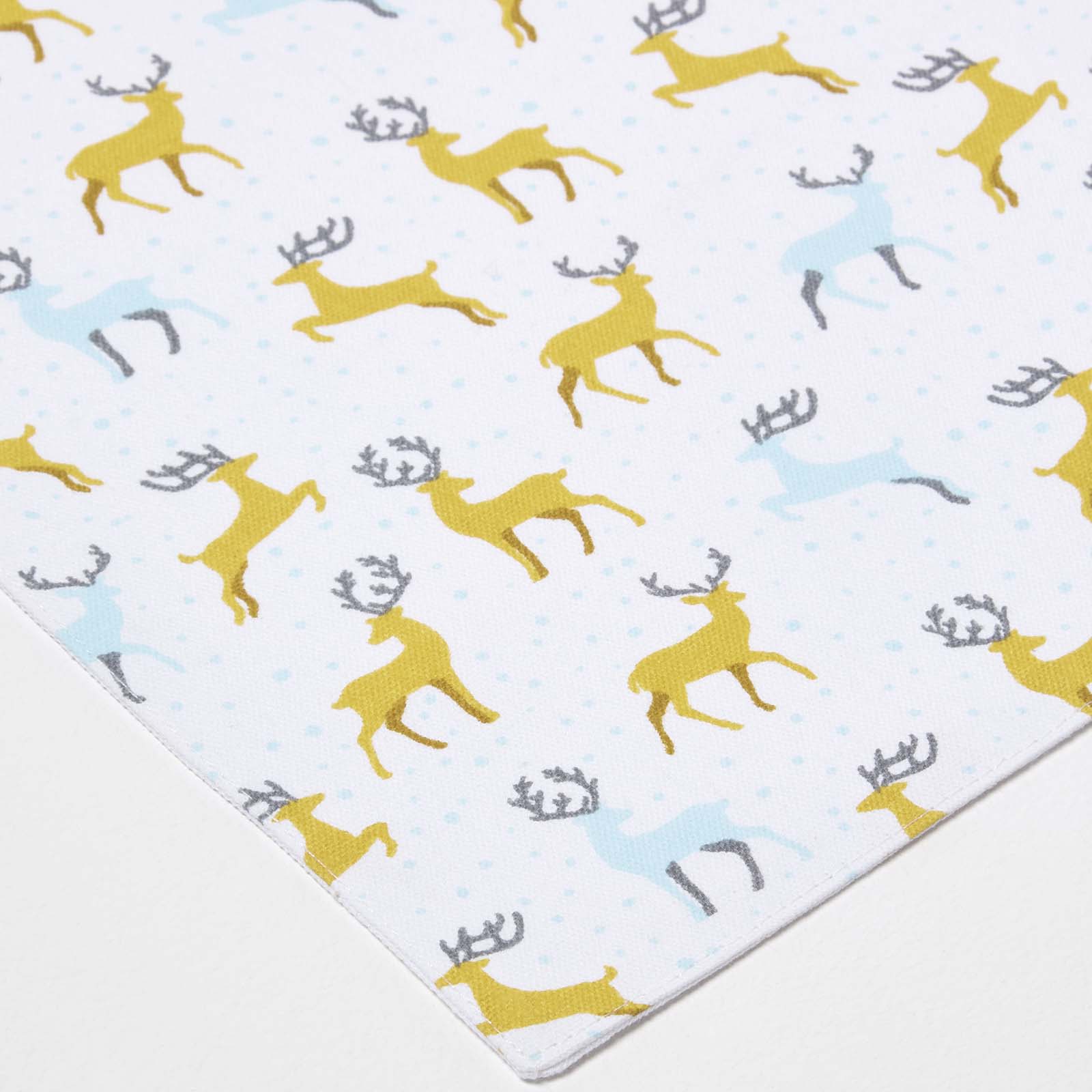 Majestic Stag Grey Christmas Placemats, Set Of 4
