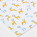 Majestic Stag Grey Christmas Table Runner | 35cm x 180cm | Yellow & Grey