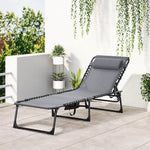 Lounger Reclining Camping Bed 5-position Adjustable