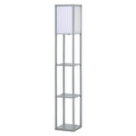 Floor Lamp Reading Lamp With 3-tier Storage Shelf Acrylic | One Size | Gray